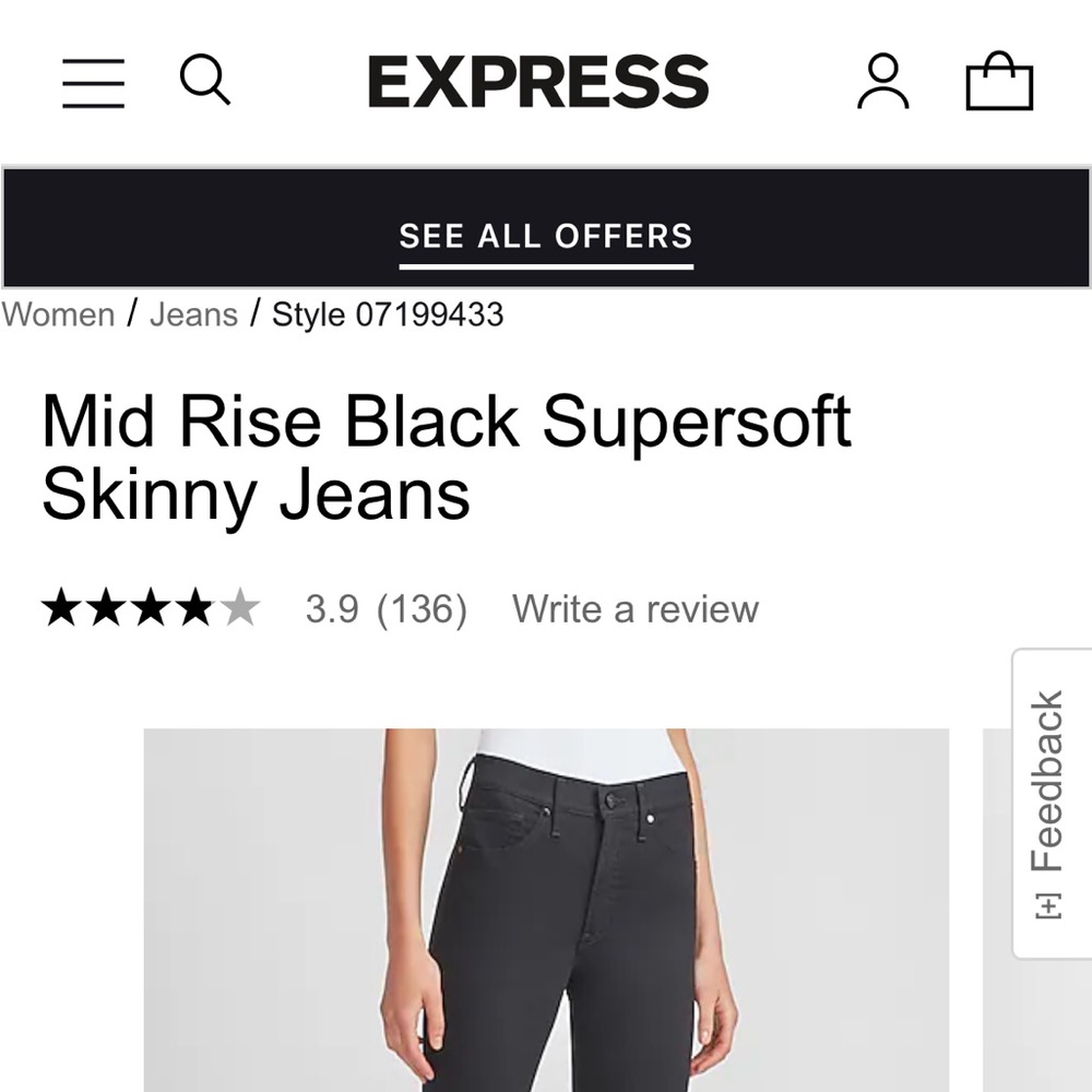 Express Black Skinny Jeans
